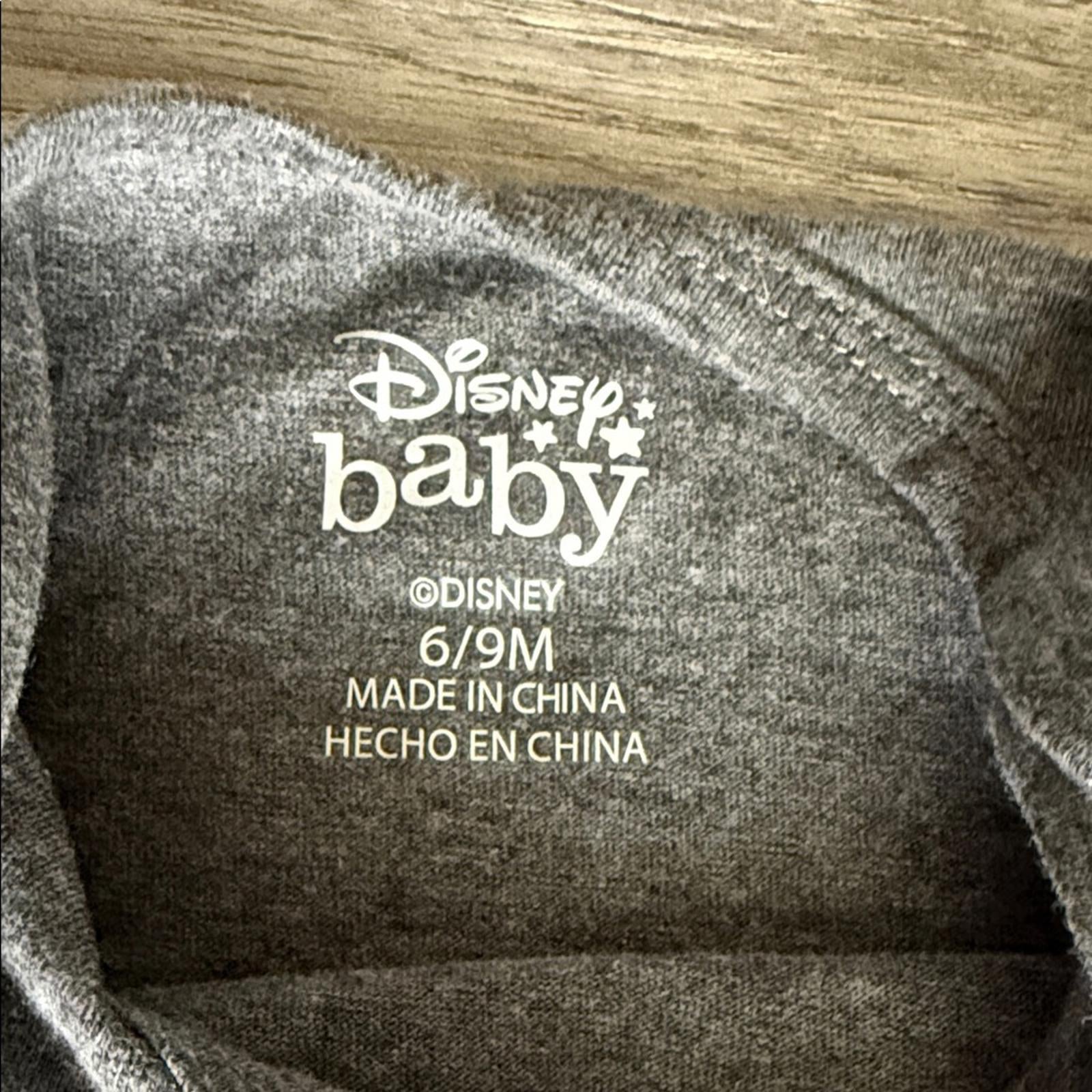 Disney Baby Gray Mickey Mouse Bodysuit Size 6-9 M