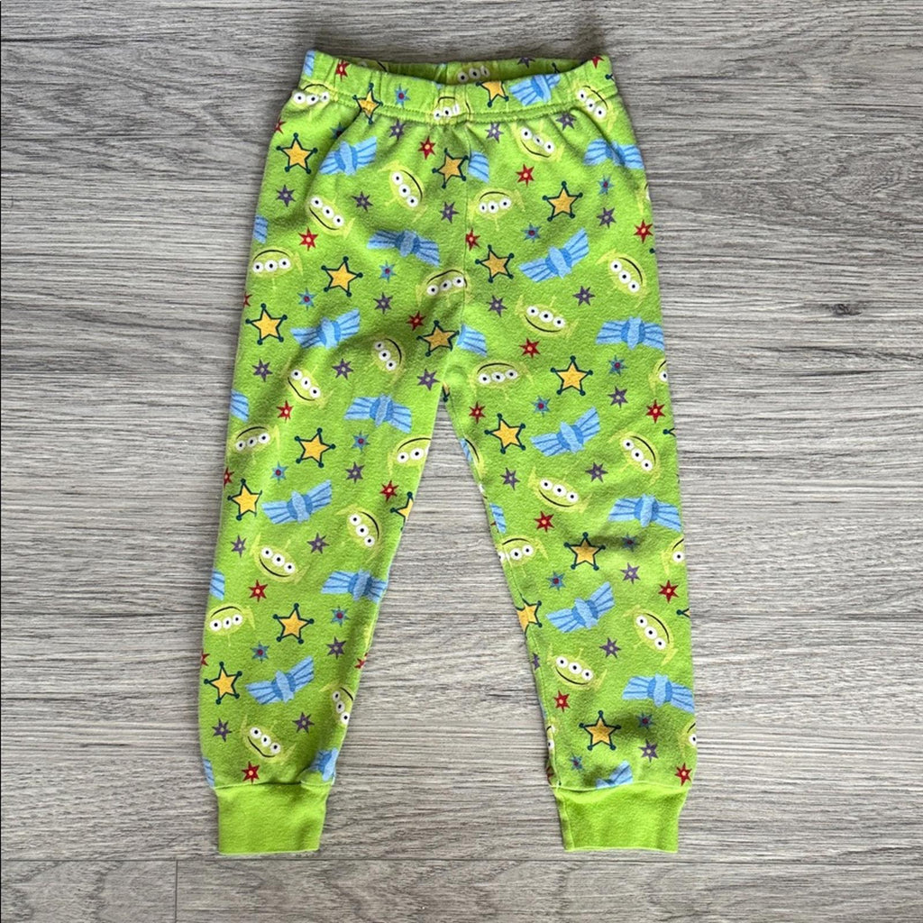 Disney Toy Story Alien Print Kids Pajama Bottoms Size 4T