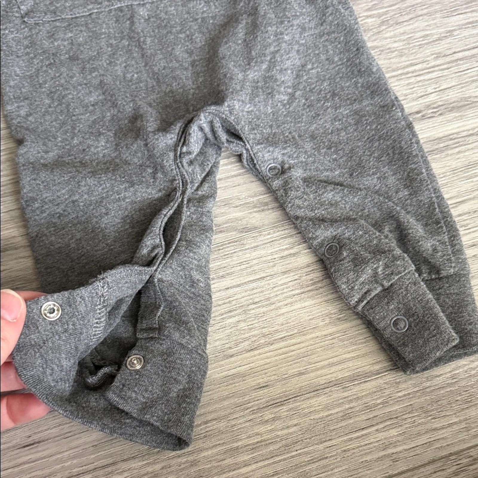 Disney Baby Gray Mickey Mouse Bodysuit Size 6-9 M