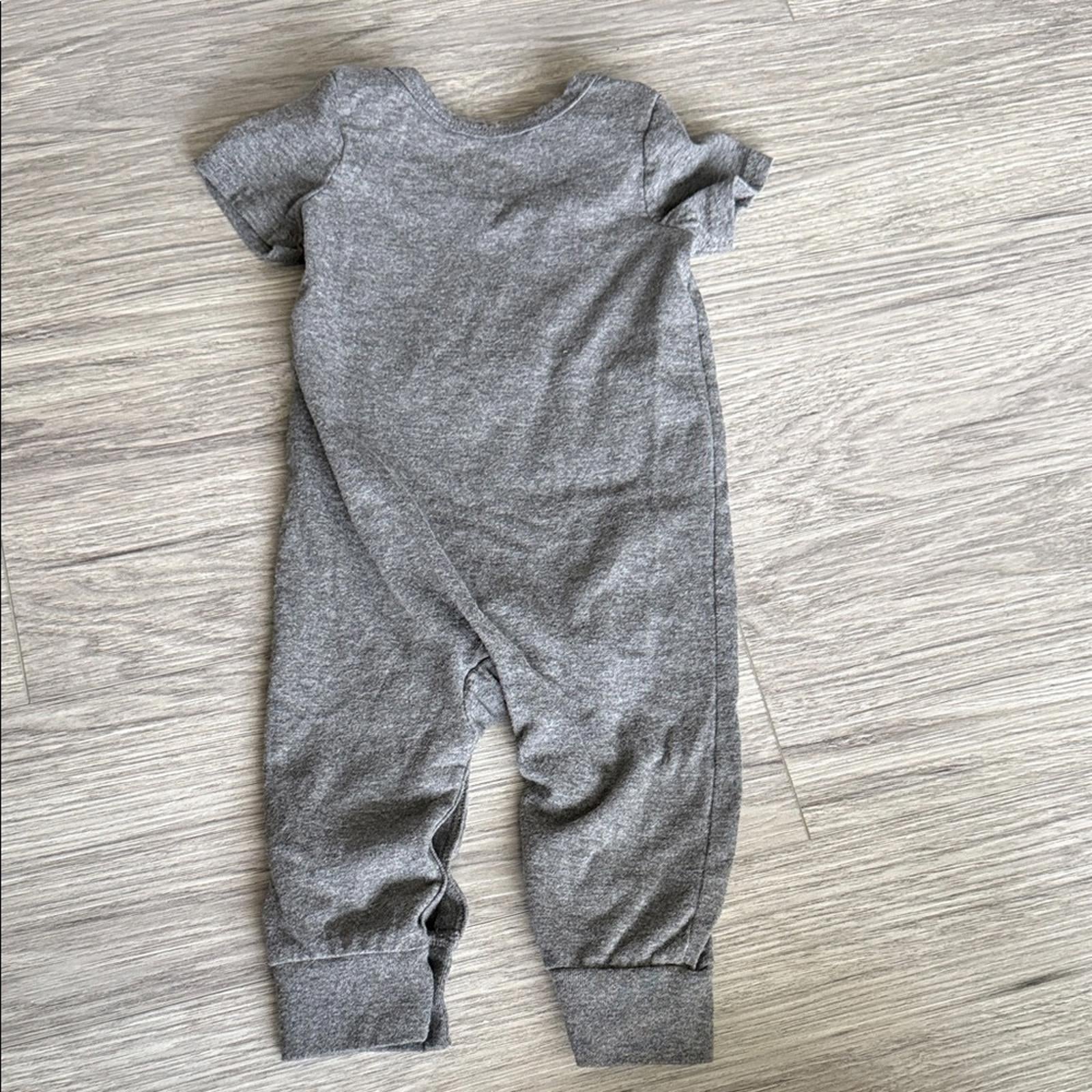 Disney Baby Gray Mickey Mouse Bodysuit Size 6-9 M