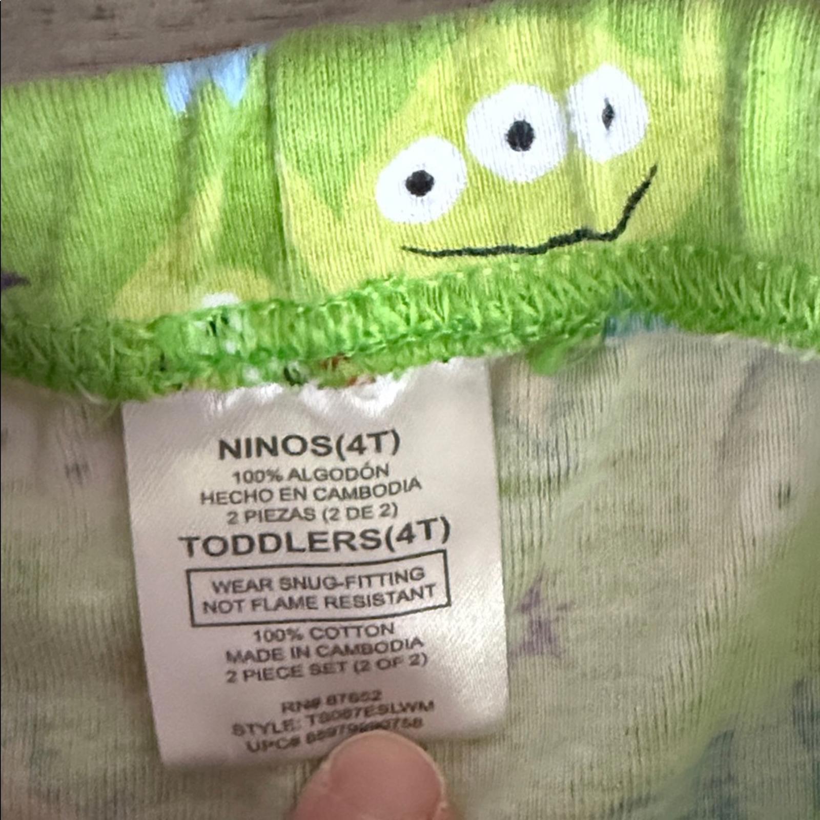 Disney Toy Story Alien Print Kids Pajama Bottoms Size 4T