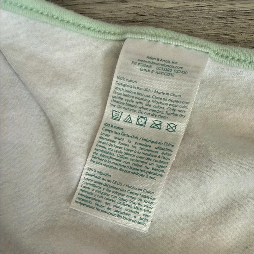 Disney Mint Green Baby Swaddle with Winnie the Pooh Bear Print